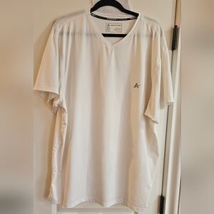 Mens White V-Neck Short Sleeve Tee